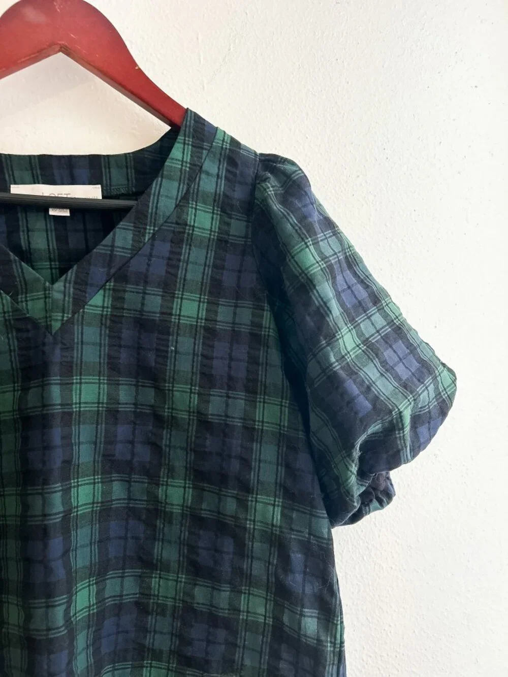 LOFT plaid puff